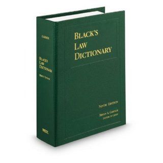 Black's Law Dictionary, Standard Ninth Edition (9780314199492): Bryan A. Garner: Books