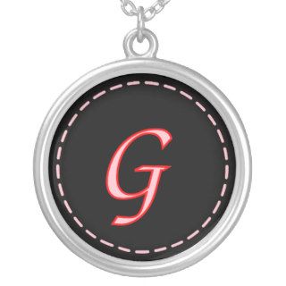Monogrammed Necklace Letter G