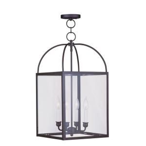 Filament Design 4 Light 23 in. Bronze Chain Hang with Clear Glass Shade CLI MEN4042 07
