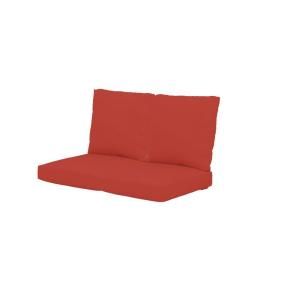 Hampton Bay Beverly Dragon Fruit Replacement Outdoor Loveseat Cushions 89 910233