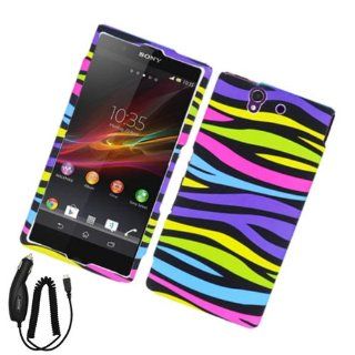 SONY XPERIA Z COLORFUL ZEBRA ANIMAL COVER HARD CASE + FREE CAR CHARGER from [ACCESSORY ARENA]: Cell Phones & Accessories