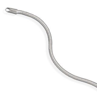 Story Bead Charm Bracelet Sterling Silver For Slide On Beads, 8 inch: Snake Charm Bracelet: Jewelry