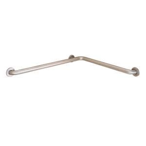 Swanstone 24 in. x 48 in. x 3 in. Concealed Screw L Shaped Grab Bar in Stainless Steel BF 2448 000