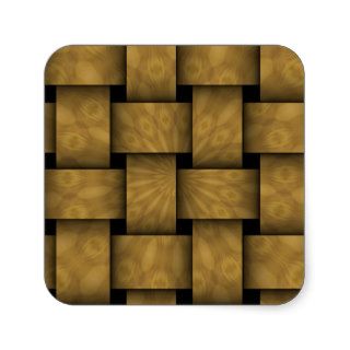 Abstract weave pattern square sticker