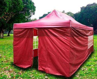 New Heavy Duty Ez Canopy Pop up Tent Canopy Shade 20'x10' Red : Sun Shelters : Sports & Outdoors