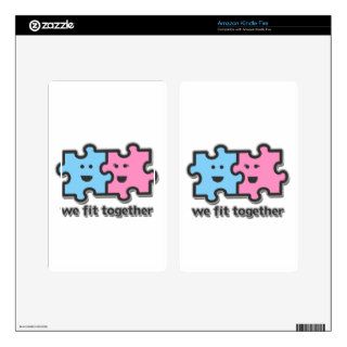 We Fit Together Puzzle Pieces Kindle Fire Decal