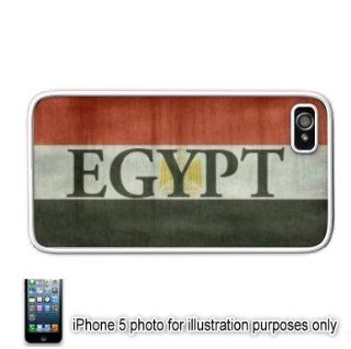 Egypt Name Distressed Flag Apple iPhone 5 Hard Back Case Cover Skin White: Cell Phones & Accessories