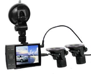 O SKY HD Car DVR Dashcam Video Recorder 3.5 in Screen Dual External Cameras Rear View Backup Camera Motion Detection H.264 DVR135 : Vehicle Backup Cameras : Car Electronics