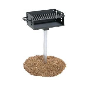 Ultra Play 3 1/2 in. Rotating Pedestal Commercial Park Charcoal Grill with Post 620 3