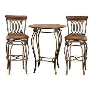 Hillsdale Furniture Montello 3 Piece Old Steel Dining Set 41541DTB36C3