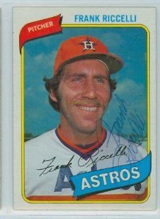 Frank Riccelli AUTO 1980 Topps #247 Astros: Sports Collectibles