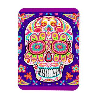 Cute Sugar Skull Art Premium Magnet