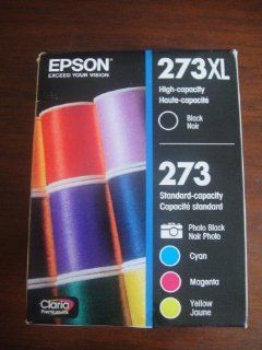 Epson 273XL High Capacity Black/Standard CMY Color Ink Cartridges (T273XL BCS), 4/Pack: Electronics