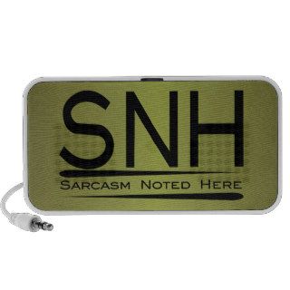 SNH Sarcasm Noted Here Notebook Speaker