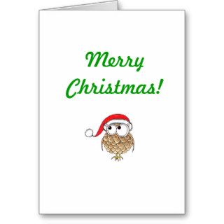 xmas owl, Merry Christmas Greeting Cards