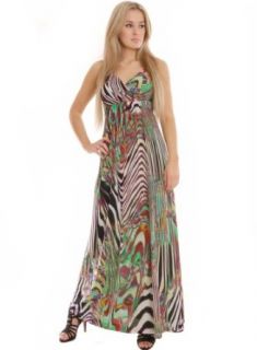 UK Design Maxi Dress Lush Safari Print Limited Edition at  Womens Clothing store