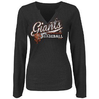 San Francisco Giants Women's Locker Room Love Long Sleeve Fashion Top by Majestic Athletic : Sports Fan T Shirts : Sports & Outdoors