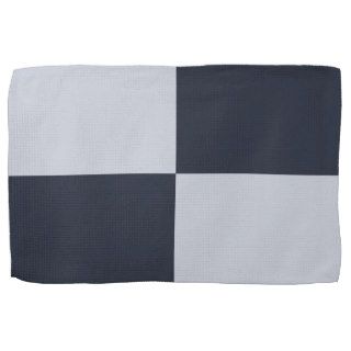 Navy and Grey Rectangles Kitchen Towel