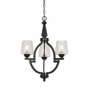 CAL Lighting 37 Pendant fixture in oil rubbed bronze with glass shades FX 3552/1P
