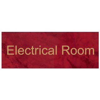 Electrical Room Engraved Sign EGRE 302 GLDonPTWN Wayfinding : Business And Store Signs : Office Products
