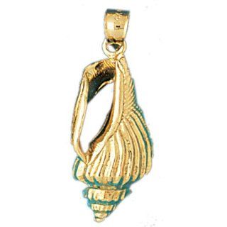 14K Gold Charm Pendant 4.2 Grams Nautical>Shells305 Necklace: Jewelry
