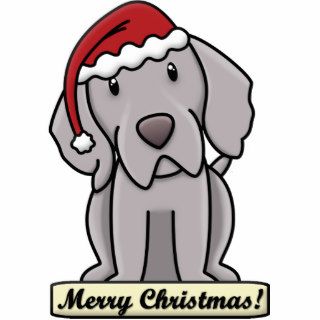 Cartoon Weimaraner Christmas Ornament Cut Outs