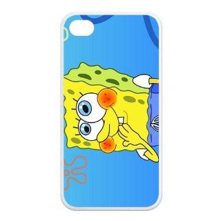 Personalized Cartoon SpongeBob SquarePants Protective Snap on Cover Case for iPhone 4/4S SS307 Cell Phones & Accessories