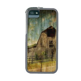Vintage rustic woodgrain country barn iPhone 5 case