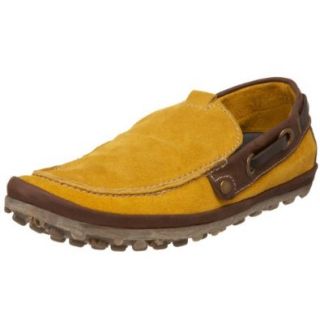 FLY London Unisex Harv Moccasin, Yellow/Dark Brown, 36 EU (US Women's 5/Men's 3 M) Loafers Shoes Shoes
