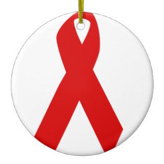 AIDS AWARENESS FLAG CHRISTMAS TREE ORNAMENTS