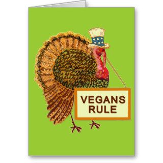 Vegans Rule Turkey Humor for Thanksgiving Cards