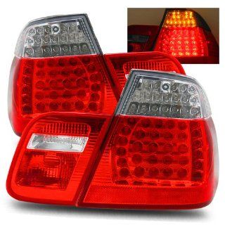 BMW 323i 2000 LED Tail Lights Red Clear 4PCS (Fits: Base Wagon 4 Door): Automotive