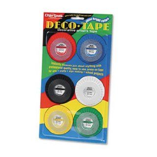 3 Pack Deco Bright Decorative Tape, 1/8" x 324", Red/Black/Blue/Green/Yellow, 6/Box by CHARTPAK/PICKETT (Catalog Category: Paper, Pens & Desk Supplies / Tapes / Office Tapes) : Arts And Crafts Tapes : Office Products