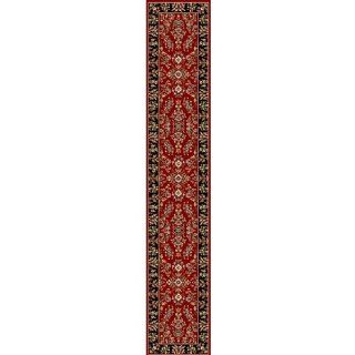 Safavieh LNH331B Lyndhurst Collection Red and Black Area Runner, 2 Feet 3 Inch by 22 Feet   Oriental Carpet Runners