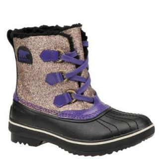 Sorel Girls' Tivoli Glitter Waterproof Short Winter Boot Purple 1 M US: Shoes