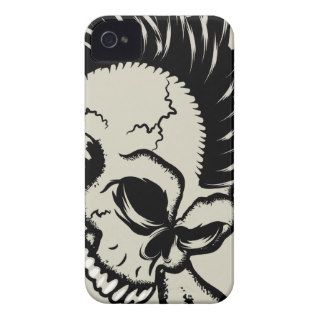 Skull with Mohawk iPhone 4 Cover