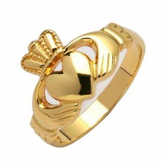 10 carat Gold Traditional Irish Gents Claddagh Ring   Delivery from Ireland within 6 9 Days: Jewelry