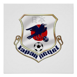 Japan Football fans coat of Arms Posters