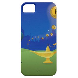 Businessman standing next to a magical lamp iPhone 5 covers