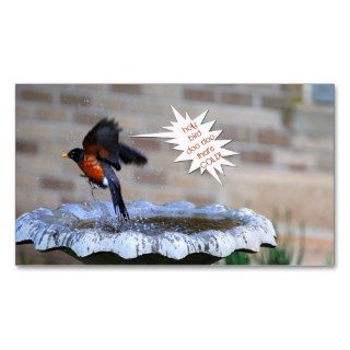 THAT'S COLD! Funny Bird Photo Business Cards