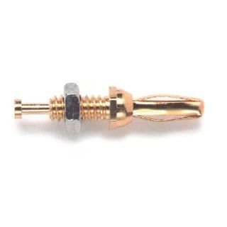 Pomona 4513 Copper Miniature Banana Plug with 0.48" Threaded Stud, 1.01" Length (Pack of 10) Electronic Components
