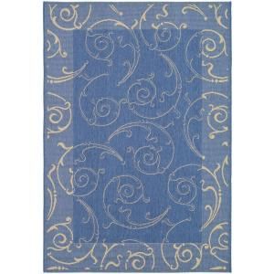 Safavieh Courtyard Blue/Natural 8 ft. x 11 ft. Area Rug CY2665 3103 8