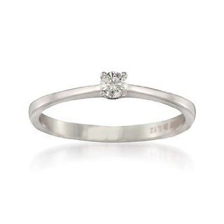 .12 Carat Diamond Solitaire Ring in 14kt White Gold. Size 6: Jewelry