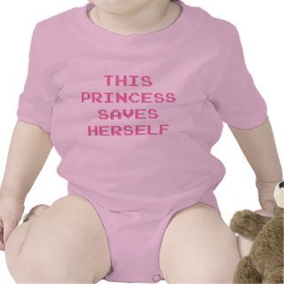 This Princess Saves Herself Baby Bodysuits