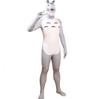 Cute Cartoon Lycra Spandex Halloween Outfits Totoro Pattern Zentai Suit With Ears: Adult Sized Costumes: Clothing