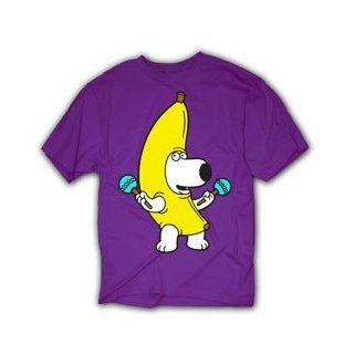 Changes Family Guy Brian Banana Costume Purple Short Sleeve Men's T Shirt (B08) X Large: Novelty T Shirts: Clothing