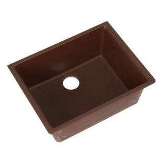 HOUZER Gemo Series Undermount Granite 23.625x18.313x8.688 0 hole Single Bowl Kitchen Sink in Copper GEMO N 100U COPPER