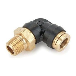 Legris 369PTC 8 4 Nickel Plated Brass Air Brake Push to Connect Fitting, 90 Degree Elbow, Swivel, 1/2" Tube OD x 1/4" NPT Male: Industrial & Scientific