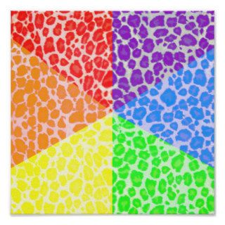 Rainbow Angles Leopard Pattern Print