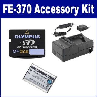 Olympus FE 370 Digital Camera Accessory Kit includes: SDM 188 Charger, SDLI60B Battery, XD2GB Memory Card : Camera & Photo